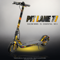 XIAOMI M365 / 1S / ESSENTIAL / MI 3 SKIN | PIT LANE 77 – Designvisualisierung mit Licht in der Skinfarbe; Scooter nicht enthalten, Beleuchtung separat erhältlich