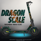 SEGWAY MAX G30 SKIN | DRAGON SCALE – Designvisualisierung mit Licht in der Skinfarbe; Scooter nicht enthalten, Beleuchtung separat erhältlich