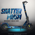 SEGWAY MAX G30 SKIN | SHATTER PRISM – Designvisualisierung mit Licht in der Skinfarbe; Scooter nicht enthalten, Beleuchtung separat erhältlich