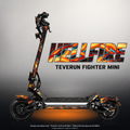 TEVERUN FIGHTER MINI / PRO SKIN | HELLFIRE – Designvisualisierung mit Licht in der Skinfarbe; Scooter nicht enthalten, Beleuchtung separat erhältlich
