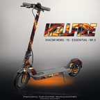 XIAOMI M365 / 1S / ESSENTIAL / MI 3 SKIN | HELLFIRE – Designvisualisierung mit Licht in der Skinfarbe; Scooter nicht enthalten, Beleuchtung separat erhältlich