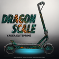 YADEA ELITEPRIME SKIN | DRAGON SCALE – Designvisualisierung mit Licht in der Skinfarbe; Scooter nicht enthalten, Beleuchtung separat erhältlich