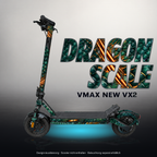 VMAX NEW VX2 SKIN | DRAGON SCALE – Designvisualisierung mit Licht in der Skinfarbe; Scooter nicht enthalten, Beleuchtung separat erhältlich