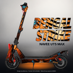 NAVEE UT5 MAX SKIN | BENGAL STRIKE – Designvisualisierung mit Licht in der Skinfarbe; Scooter nicht enthalten, Beleuchtung separat erhältlich