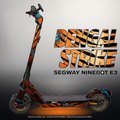 SEGWAY NINEBOT E3 / E3 PRO SKIN | BENGAL STRIKE – Designvisualisierung mit Licht in der Skinfarbe; Scooter nicht enthalten, Beleuchtung separat erhältlich