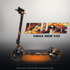 VMAX NEW VX2 SKIN | HELLFIRE – Designvisualisierung mit Licht in der Skinfarbe; Scooter nicht enthalten, Beleuchtung separat erhältlich
