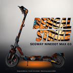 SEGWAY NINEBOT G3 / G3 D / G3 E SKIN | BENGAL STRIKE – Designvisualisierung mit Licht in der Skinfarbe; Scooter nicht enthalten, Beleuchtung separat erhältlich