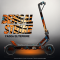 YADEA ELITEPRIME SKIN | BENGAL STRIKE – Designvisualisierung mit Licht in der Skinfarbe; Scooter nicht enthalten, Beleuchtung separat erhältlich