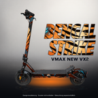VMAX NEW VX2 SKIN | BENGAL STRIKE – Designvisualisierung mit Licht in der Skinfarbe; Scooter nicht enthalten, Beleuchtung separat erhältlich