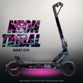 EGRET EY!1 SKIN | NEON TRIBAL – Designvisualisierung mit Licht in der Skinfarbe; Scooter nicht enthalten, Beleuchtung separat erhältlich