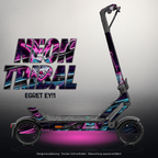 EGRET EY!1 SKIN | NEON TRIBAL – Designvisualisierung mit Licht in der Skinfarbe; Scooter nicht enthalten, Beleuchtung separat erhältlich