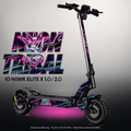 IO HAWK ELITE X 1.0 / 2.0 SKIN | NEON TRIBAL – Designvisualisierung mit Licht in der Skinfarbe; Scooter nicht enthalten, Beleuchtung separat erhältlich