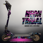NAVEE ST3 / ST3 PRO SKIN | NEON TRIBAL – Designvisualisierung mit Licht in der Skinfarbe; Scooter nicht enthalten, Beleuchtung separat erhältlich