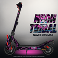NAVEE UT5 MAX SKIN | NEON TRIBAL – Designvisualisierung mit Licht in der Skinfarbe; Scooter nicht enthalten, Beleuchtung separat erhältlich