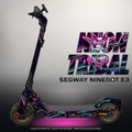 SEGWAY NINEBOT E3 / E3 PRO SKIN | NEON TRIBAL – Designvisualisierung mit Licht in der Skinfarbe; Scooter nicht enthalten, Beleuchtung separat erhältlich