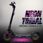SEGWAY NINEBOT E3 / E3 PRO SKIN | NEON TRIBAL – Designvisualisierung mit Licht in der Skinfarbe; Scooter nicht enthalten, Beleuchtung separat erhältlich