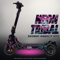 SEGWAY NINEBOT GT3 SKIN | NEON TRIBAL – Designvisualisierung mit Licht in der Skinfarbe; Scooter nicht enthalten, Beleuchtung separat erhältlich