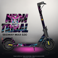 SEGWAY MAX G30 SKIN | NEON TRIBAL – Designvisualisierung mit Licht in der Skinfarbe; Scooter nicht enthalten, Beleuchtung separat erhältlich