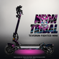 TEVERUN FIGHTER MINI / PRO SKIN | NEON TRIBAL – Designvisualisierung mit Licht in der Skinfarbe; Scooter nicht enthalten, Beleuchtung separat erhältlich