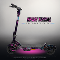 TRITTBRETT FRITZ SKIN | NEON TRIBAL – Designvisualisierung mit Licht in der Skinfarbe; Scooter nicht enthalten, Beleuchtung separat erhältlich