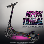 XIAOMI ELECTRIC SCOOTER 6 SKIN | NEON TRIBAL – Designvisualisierung mit Licht in der Skinfarbe; Scooter nicht enthalten, Beleuchtung separat erhältlich