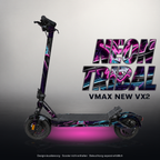 VMAX NEW VX2 SKIN | NEON TRIBAL – Designvisualisierung mit Licht in der Skinfarbe; Scooter nicht enthalten, Beleuchtung separat erhältlich