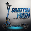 TEVERUN BLADE MINI / PRO / ULTRA SKIN | SHATTER PRISM – Designvisualisierung mit Licht in der Skinfarbe; Scooter nicht enthalten, Beleuchtung separat erhältlich