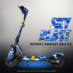 SEGWAY NINEBOT G3 / G3 D / G3 E SKIN | SKY BLAST – Designvisualisierung mit Licht in der Skinfarbe; Scooter nicht enthalten, Beleuchtung separat erhältlich