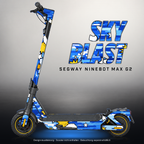 SEGWAY NINEBOT G2 MAX SKIN | SKY BLAST – Designvisualisierung mit Licht in der Skinfarbe; Scooter nicht enthalten, Beleuchtung separat erhältlich