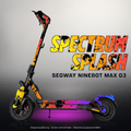 SEGWAY NINEBOT G3 / G3 D / G3 E SKIN | SPECTRUM SPLASH – Designvisualisierung mit Licht in der Skinfarbe; Scooter nicht enthalten, Beleuchtung separat erhältlich