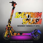 SEGWAY NINEBOT GT3 SKIN | SPECTRUM SPLASH – Designvisualisierung mit Licht in der Skinfarbe; Scooter nicht enthalten, Beleuchtung separat erhältlich