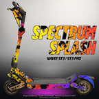 NAVEE ST3 / ST3 PRO SKIN | SPECTRUM SPLASH – Designvisualisierung mit Licht in der Skinfarbe; Scooter nicht enthalten, Beleuchtung separat erhältlich