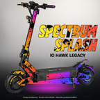 IO HAWK LEGACY SKIN | SPECTRUM SPLASH – Designvisualisierung mit Licht in der Skinfarbe; Scooter nicht enthalten, Beleuchtung separat erhältlich