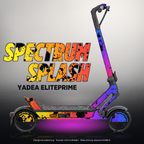 YADEA ELITEPRIME SKIN | SPECTRUM SPLASH – Designvisualisierung mit Licht in der Skinfarbe; Scooter nicht enthalten, Beleuchtung separat erhältlich