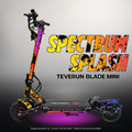 TEVERUN BLADE MINI / PRO / ULTRA SKIN | SPECTRUM SPLASH – Designvisualisierung mit Licht in der Skinfarbe; Scooter nicht enthalten, Beleuchtung separat erhältlich