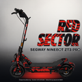 SEGWAY NINEBOT ZT3 PRO / ZT3 PRO D SKIN | RED SECTOR – Designvisualisierung mit Licht in der Skinfarbe; Scooter nicht enthalten, Beleuchtung separat erhältlich