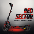 SEGWAY NINEBOT G3 / G3 D / G3 E SKIN | RED SECTOR – Designvisualisierung mit Licht in der Skinfarbe; Scooter nicht enthalten, Beleuchtung separat erhältlich