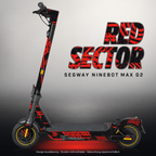 SEGWAY NINEBOT G2 MAX SKIN | RED SECTOR – Designvisualisierung mit Licht in der Skinfarbe; Scooter nicht enthalten, Beleuchtung separat erhältlich