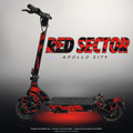 APOLLO CITY / CITY PRO (2022–2024) SKIN | RED SECTOR – Designvisualisierung mit Licht in der Skinfarbe; Scooter nicht enthalten, Beleuchtung separat erhältlich