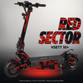 VSETT 10+ SKIN | RED SECTOR – Designvisualisierung mit Licht in der Skinfarbe; Scooter nicht enthalten, Beleuchtung separat erhältlich