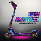SEGWAY NINEBOT F3 / F3 PRO SKIN | NEON HEARTBEAT – Designvisualisierung mit Licht in der Skinfarbe; Scooter nicht enthalten, Beleuchtung separat erhältlich