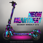 SEGWAY NINEBOT GT3 SKIN | NEON HEARTBEAT – Designvisualisierung mit Licht in der Skinfarbe; Scooter nicht enthalten, Beleuchtung separat erhältlich