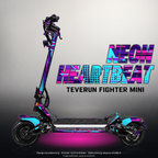 TEVERUN FIGHTER MINI / PRO SKIN | NEON HEARTBEAT – Designvisualisierung mit Licht in der Skinfarbe; Scooter nicht enthalten, Beleuchtung separat erhältlich