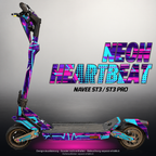 NAVEE ST3 / ST3 PRO SKIN | NEON HEARTBEAT – Designvisualisierung mit Licht in der Skinfarbe; Scooter nicht enthalten, Beleuchtung separat erhältlich