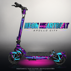 APOLLO CITY / CITY PRO (2022–2024) SKIN | NEON HEARTBEAT – Designvisualisierung mit Licht in der Skinfarbe; Scooter nicht enthalten, Beleuchtung separat erhältlich