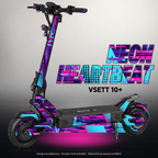VSETT 10+ SKIN | NEON HEARTBEAT – Designvisualisierung mit Licht in der Skinfarbe; Scooter nicht enthalten, Beleuchtung separat erhältlich