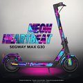 SEGWAY MAX G30 SKIN | NEON HEARTBEAT – Designvisualisierung mit Licht in der Skinfarbe; Scooter nicht enthalten, Beleuchtung separat erhältlich