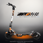 TRITTBRETT FRITZ SKIN | SHOCKWAVE MX – Designvisualisierung mit Licht in der Skinfarbe; Scooter nicht enthalten, Beleuchtung separat erhältlich