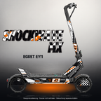 EGRET EY!1 SKIN | SHOCKWAVE MX – Designvisualisierung mit Licht in der Skinfarbe; Scooter nicht enthalten, Beleuchtung separat erhältlich