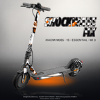 XIAOMI M365 / 1S / ESSENTIAL / MI 3 SKIN | SHOCKWAVE MX – Designvisualisierung mit Licht in der Skinfarbe; Scooter nicht enthalten, Beleuchtung separat erhältlich